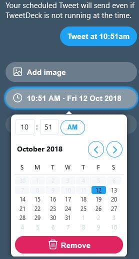 Schedule tweet