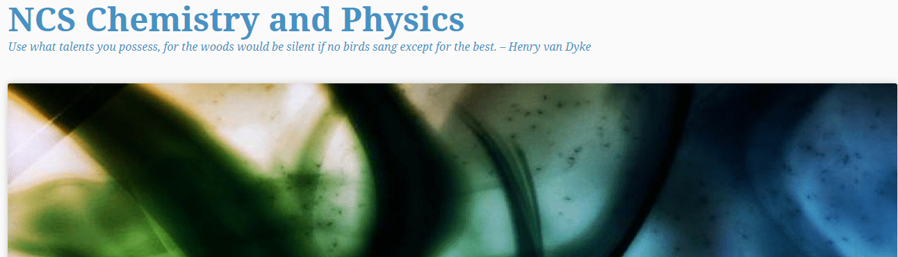 NCS Chemistry screenshot blog